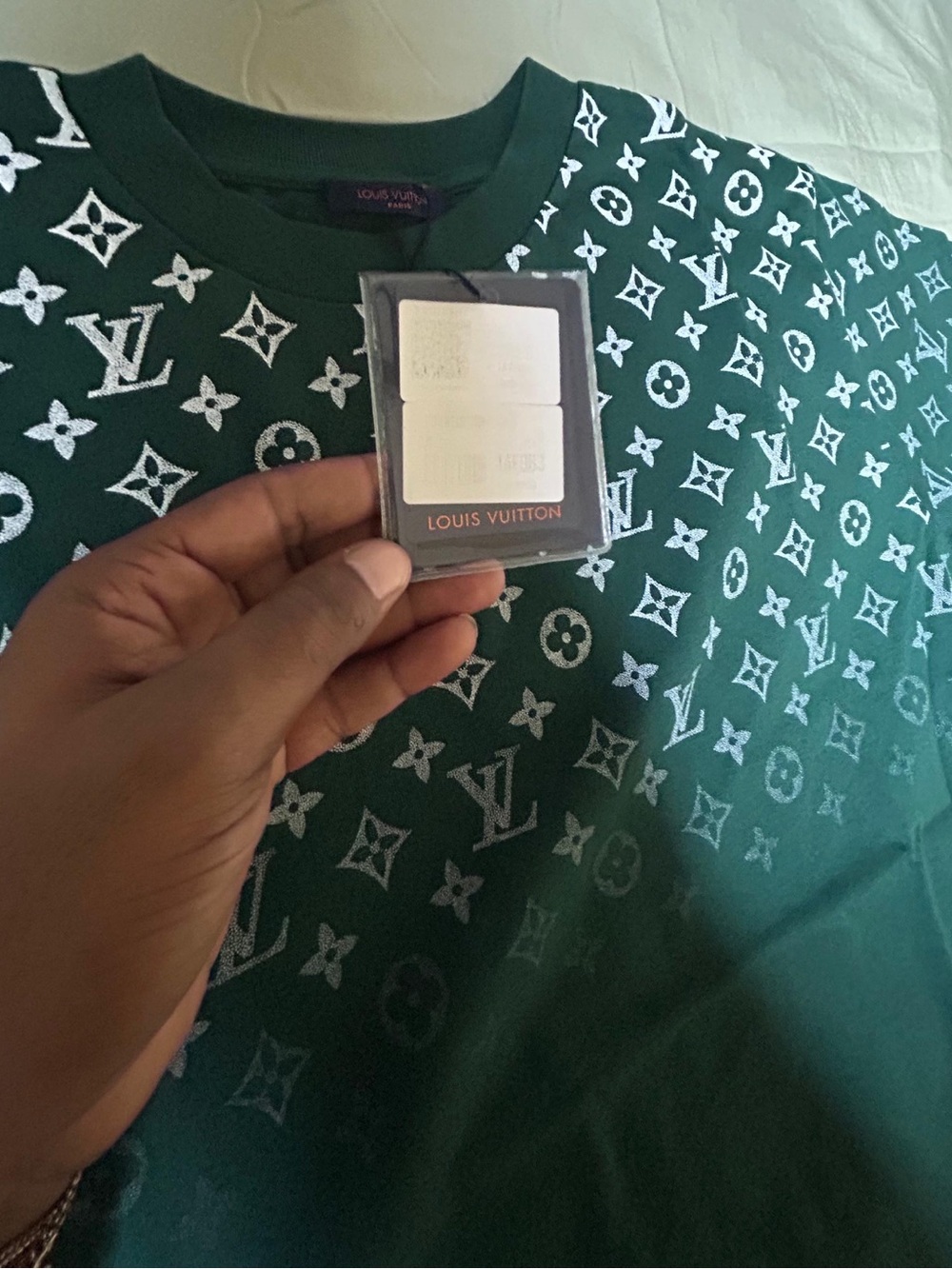 Louis Vuitton Dark Green Monogram Short Sleeve Tee - Picture 5 of 5